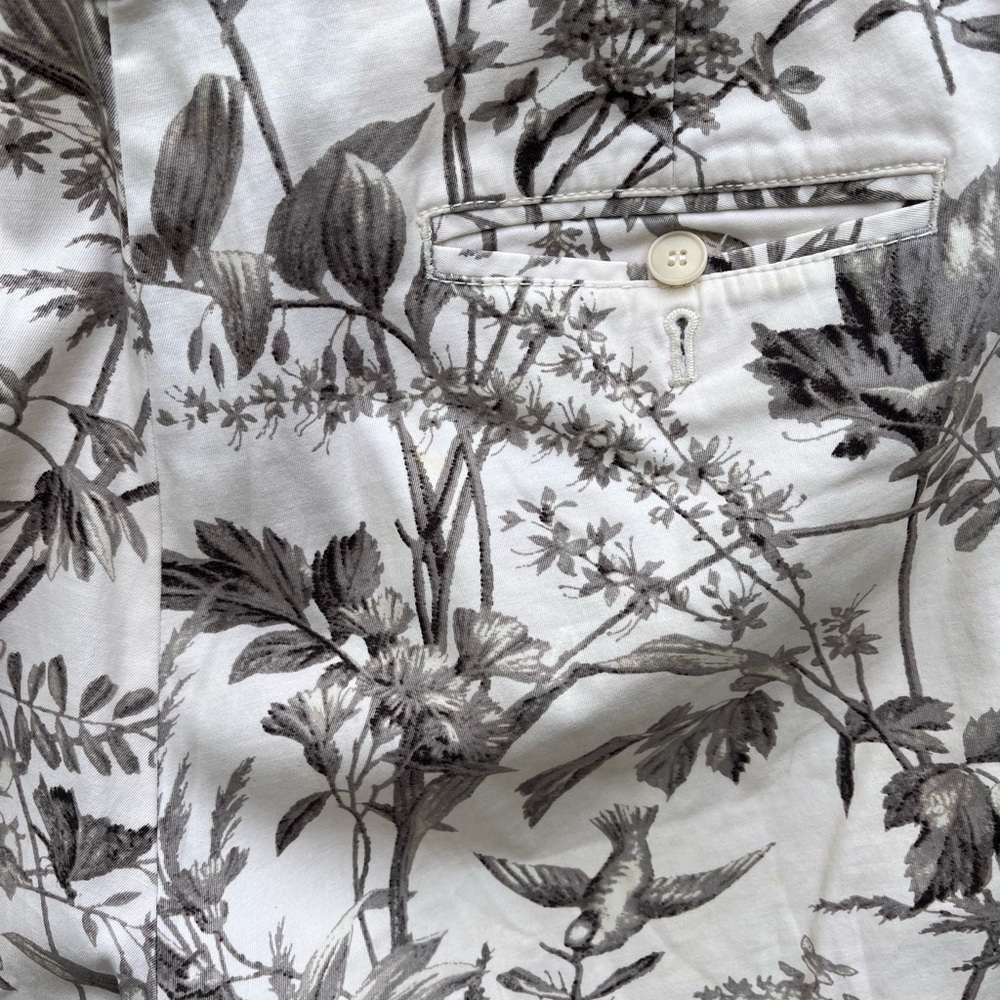 Cotton stretch bird Motiv pants